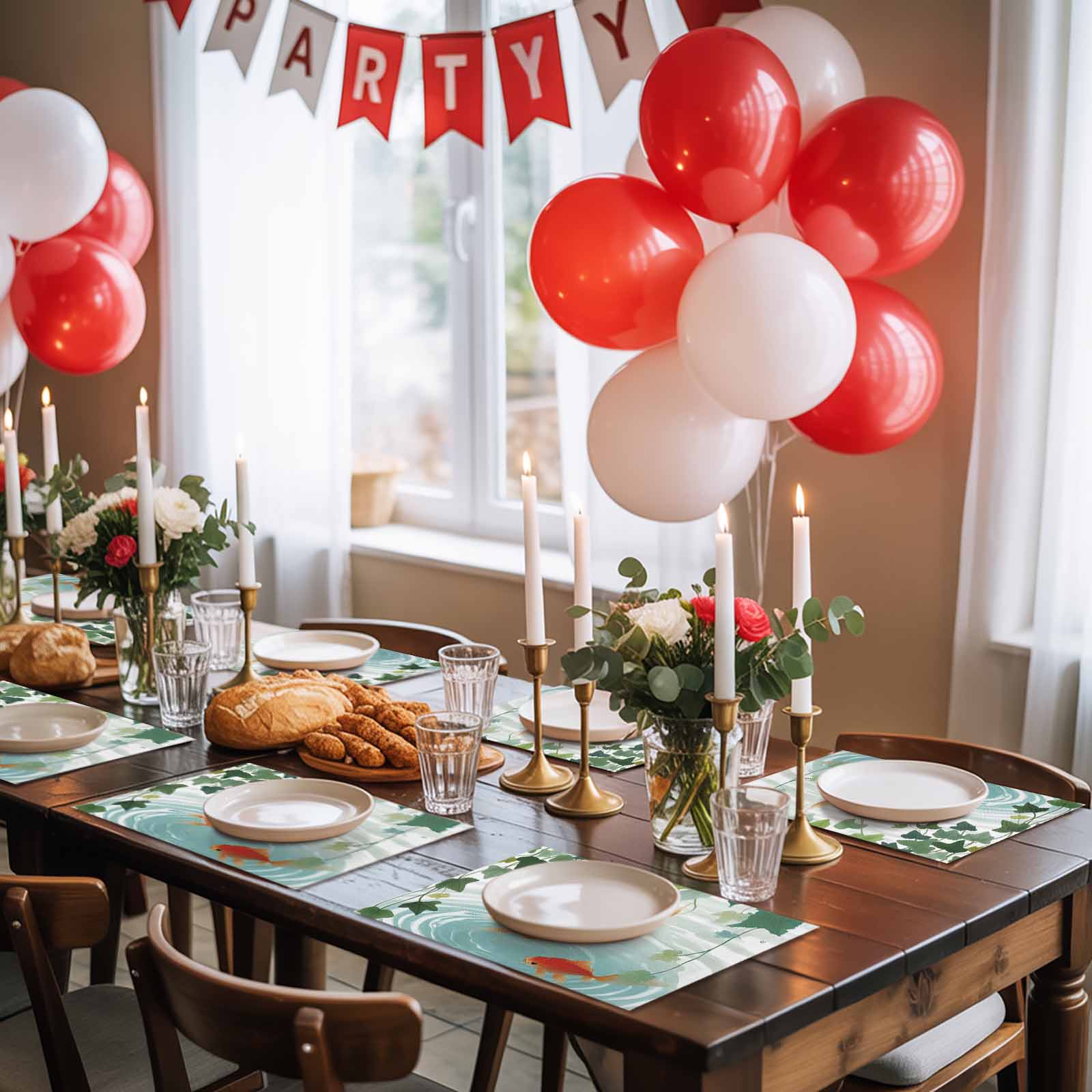 金鱼图案餐垫 —— 派对餐桌的鲜活氛围好物